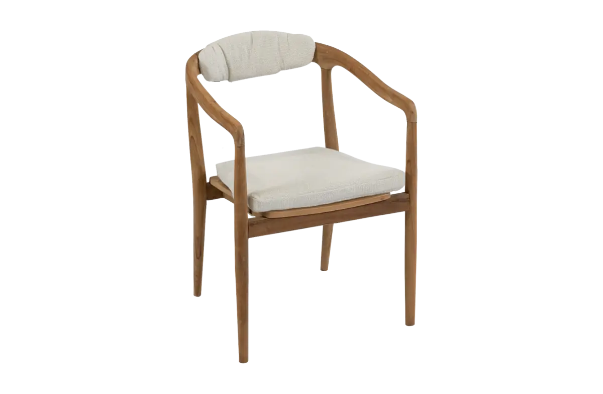 Kissenset Selly | Off White | Sitz- & Rückenkissen für Gartenstuhl