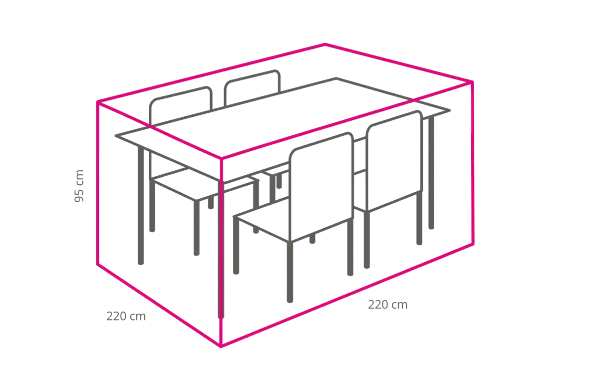 Gartenmöbel-Set Schutzhülle achteckig 220 x 220 x 95 cm