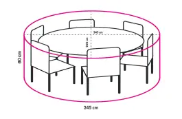 Outdoor Covers Tuinset beschermhoes | Ovaal |  245x200x80cm 