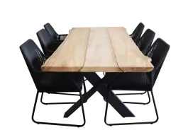 7-teiliges Gartenset | 6 Gartenstühle Mona | Gartentisch  Pohon