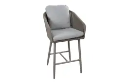 Barstuhl Alezio | Elfenbeinfarbe | Camel Mocca