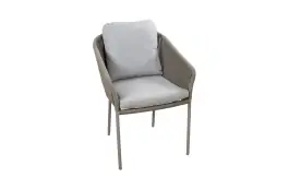 Dining Gartenstuhl Alezio | Elfenbeinfarbe | Camel Mocca