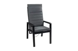 Verstellbarer Gartenstuhl Berlin | Schwarz & Grau