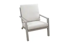 Lounge­sessel Bezano | Taupe/Champagner | Aluminium