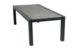 Länglicher Lounge-Tisch | Bezano | Mattschwarz | Aluminium