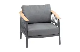 Lounge-Sessel Capri | Mattschwarz & Anthrazit