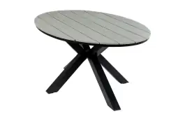Ovaler Gartentisch | Limasol 180 x 115 cm | Polywood & Aluminium | Grau