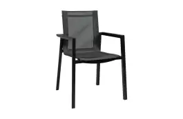 Stapelbarer Gartenstuhl | Delia | Textil | Anthrazit