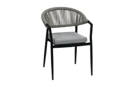 Stapelbarer Gartenstuhl Knokke | Schwarz & Camel