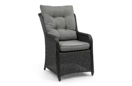 Dining-Gartenstuhl Dublin | Schwarz | Rattan  