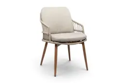 Dining-Gartenstuhl Isabel | Sand/ Holz | Rope