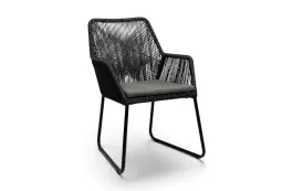 Dining-Gartenstuhl | Mona | Schwarz | Rope
