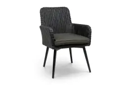 Dining-Gartenstuhl | Pisa | Schwarz | Rattan