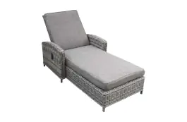 Gartenliege Dublin | Mystic Grau | Rattan