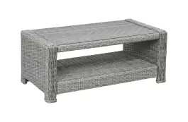 Lounge-Tisch Dublin 110 x 56 cm | Mystic Grau | Rattan & Aluminium