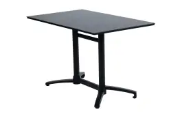 Klappbarer Terrassentisch Gent | 120 x 70 cm | Schwarz