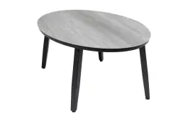 Beistelltisch Mykonos Oval 120x75cm | Grau | Aluminium & Kunststoff | Normin