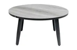 Beistelltisch Mykonos ø90cm | Grau | Aluminium & Kunststoff | Normin