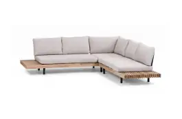 Ecklounge-Set Lissabon | Sand | Akazienholz