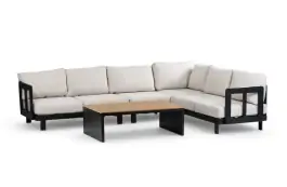 Ecklounge-Set Tulum | 5-teilig | Schwarz
