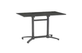 Klappbarer Terrassentisch Gent | 120 x 70 cm | Schwarz