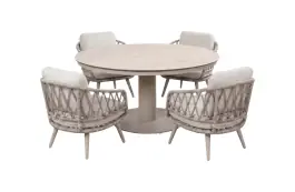 Gartenset Aurora/Lille | 4 Personen | Rund 159 cm | Rope & Keramik