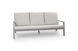 Loungesofa Bezano | 3-Sitzer | Taupe/Champagner | Aluminium