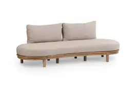 Lounge-Sofa Cancun | 2-Sitzer | Akazienholz | Sand