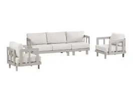 Sessel-Sofa Lounge-Set Tulum | Camel | 3-Sitzer