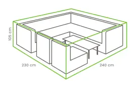 Lounge-Set Schutzhülle 240 x 230 x 110 cm