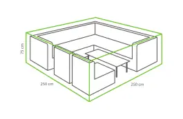 Lounge Set Schutzhülle 250 x 250 x 75 cm
