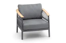 Lounge-Sessel Capri | Mattschwarz & Anthrazit