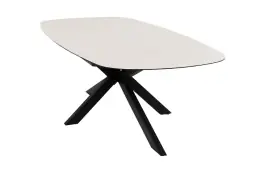 Ovaler Gartentisch Malaga | 240 x 115 cm | Schwarz & Cerra Vetro