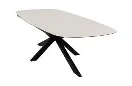 Ovaler Gartentisch Malaga | 280 x 115 cm | Schwarz & Cerra Vetro