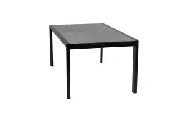 Ausziehbarer Gartentisch Mallorca | 180/240 x 100 cm | Schwarz | Keramik