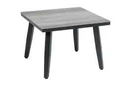 Beistelltisch Mykonos 55x55cm | Grau | Aluminium & Kunststoff | Normin