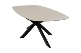 Ovaler Gartentisch Malaga | 240 x 115 cm | Schwarz & Cerra Vetro