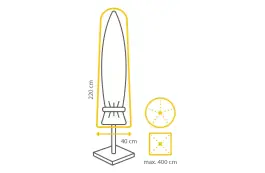 Sonnenschirm-Schutzhülle 220 x 40 cm