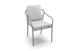 Dining Gartenstuhl Paris | Beige | Camel/Sake | Aluminium und Rope