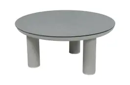 Lounge-Tisch Porto | ø 80 cm | Natur | Aluminium & Ceramic Brono