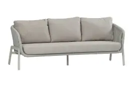 Loungesofa Porto | 3-Sitzer | Natur & Creme | Aluminium & Rope