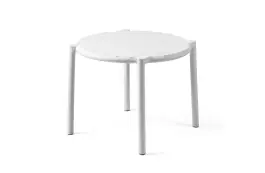Runder Beistelltisch Doga | ø 49,5 cm | Kunststoff | Bianco