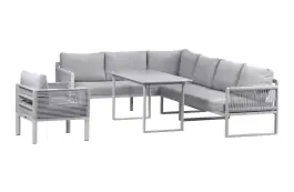 Dining Ecklounge-Set Reims | Lounge-Sessel Cuba | Links | Sand