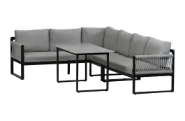Dining Ecklounge-Set Reims | Links | Schwarz & Sand