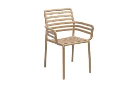 Stapelbarer Gartenstuhl Doga | Kunststoff | Cappuccino