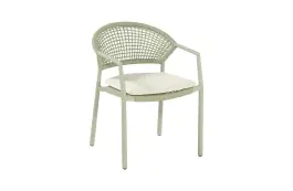 Stapelbarer Gartenstuhl Taragona | Grün | Aluminium und Rope | Hartman