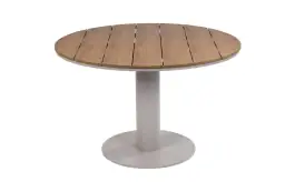 Runder Gartentisch Tower | ø 120 cm | Tecon Teak | Camel