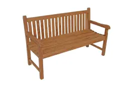 Parkbank 2-Sitzer | 130 cm | Teakholz