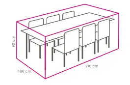 Gartenmöbel-Set Schutzhülle 210 x 180 x 90 cm