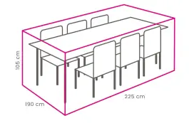 Gartenset Schutzhülle 225 x 190 x 105 cm
